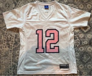 Reebok NFL #12  Brady White Mesh Football Jersey