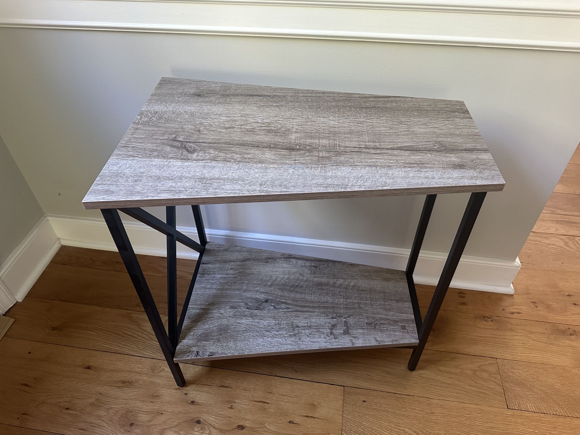 Wood and Metal End Table/Console Table