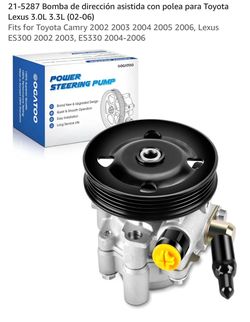 POWER STEERING PUMP Bomba de dirección asistida con polea para Toyota Lexus 3.0L 3.3L (02-06) Fits for Toyota Camry 2002 2003 2004 2005 2006, Lexus ES