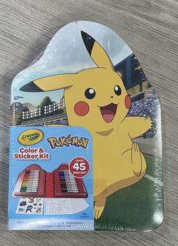 New ~ Crayola Pokémon Color & Sticker Kit: 26 Markers, 20 Pages & 1 Sticker Sheet!
