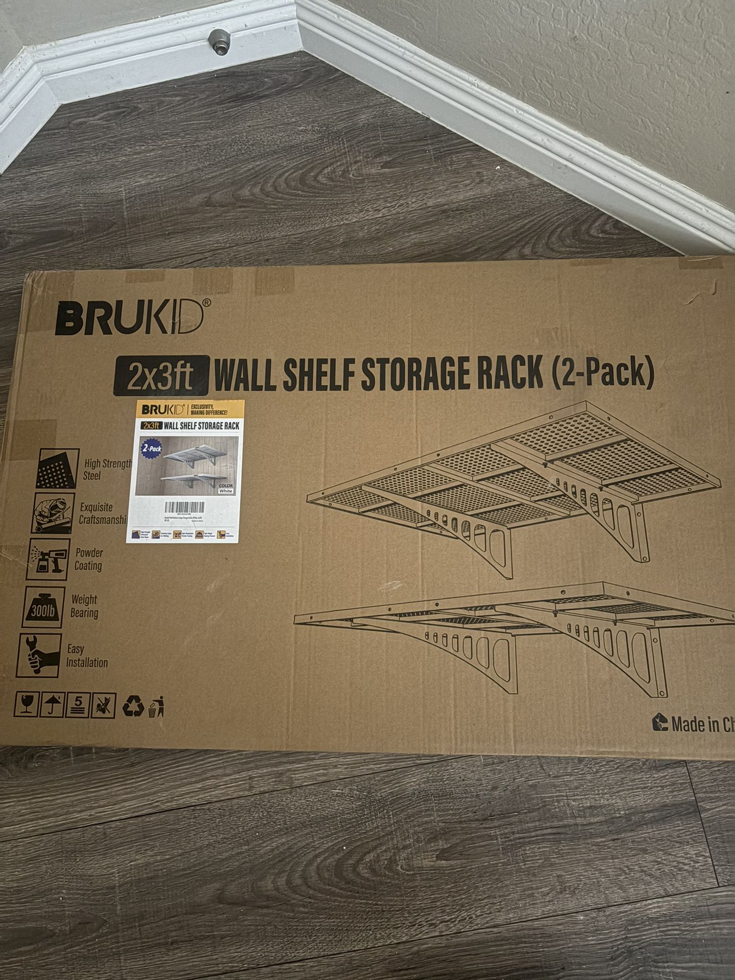 Wall shelf storage rack