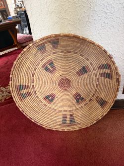 Native American Woven Basket 23 1/2” in Diameter