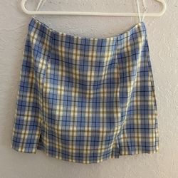 Blue Plaid Mini Skirt Size M from SHEIN