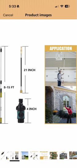Brand new 24FT Reach Gutter Cleaning Tools from The Ground, Telescopic Rain Gutter Cleaner Tools, Gutters Cleaning Pole with Garden Hose Attachment an