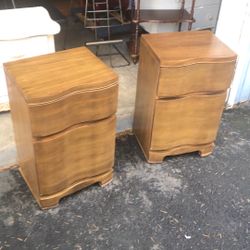Mid century nightstand USA End table matching