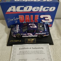 Dale Earnhardt Jr. Autographed #3 AC Delco  1/24 NASCAR diecast 