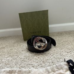 Gucci Black Belt 32/34 Waist 