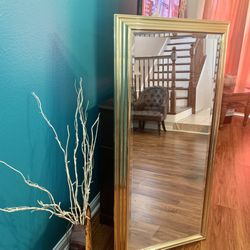 Beveled Brass Mirror
