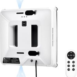 Viprh Window Cleaning Robot 3000Pa Suction, Auto Water Spray, Intelligent Path Planning,3 Modes,Remote Control&Safety Rope–Efficient Glass Cleaner for