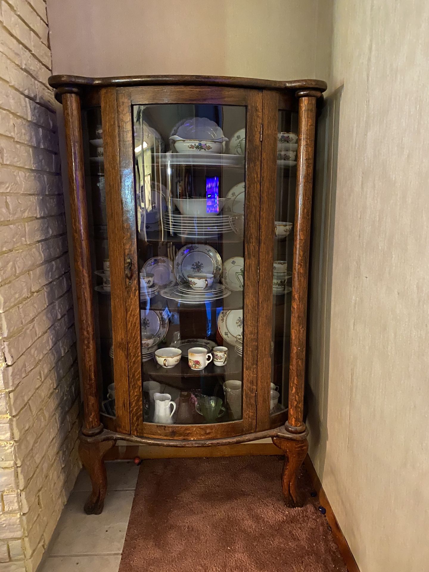 Antique Curio Cabinet and Noritake China