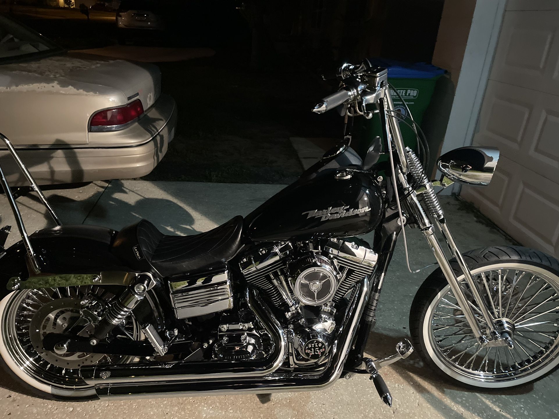 Photo 2007 Harley Davidson street bob custom built with mammoth wheels new tires and a lot more to list
