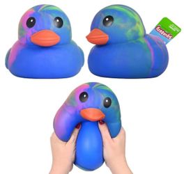 Jumbo Squeezy Duck/ Tie-dye blue
