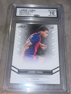 Lamine Yamal GEM MINT RC RC-04 Rookie Soccer Card FC Barcelona GMA 10 FIFA