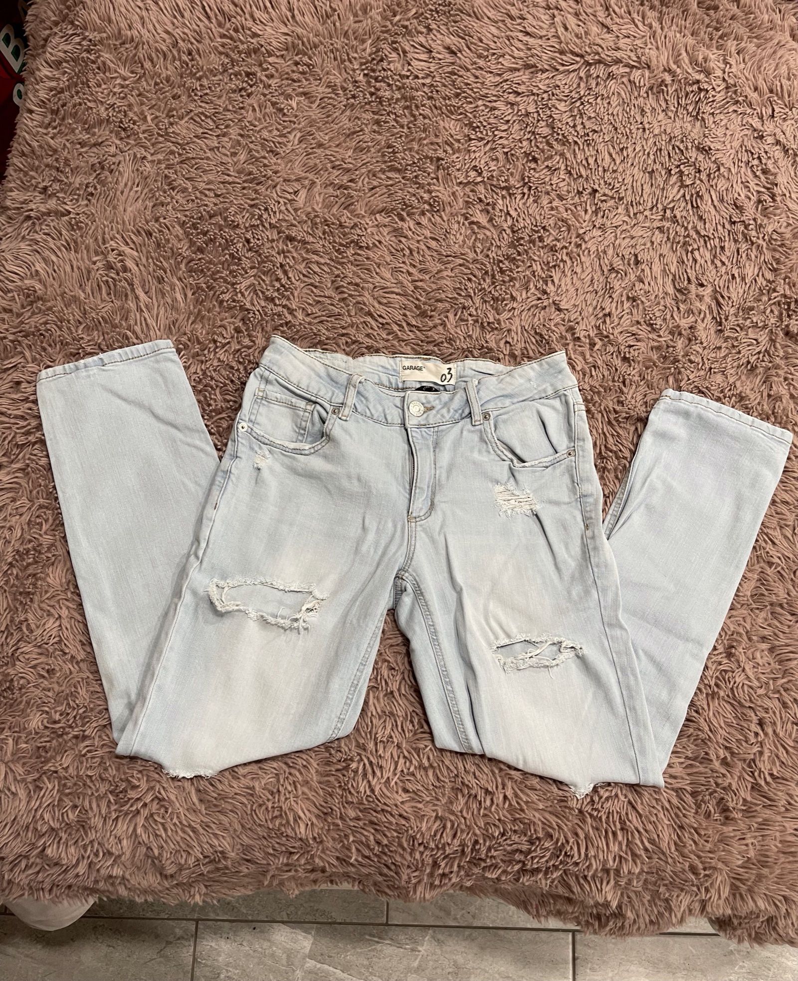 Garage Women Light Wash Girlfriend Jeans