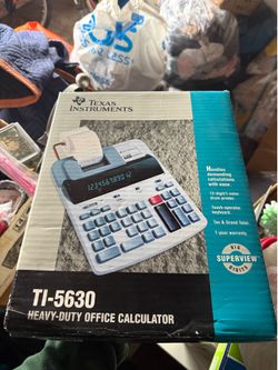 📠 Vintage Texas Instruments TI-5630 Heavy-Duty Office Printing Calculator (With Original Box)