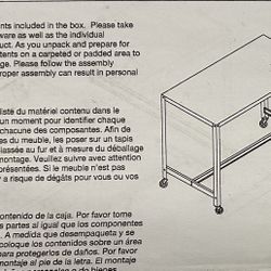 GO CART 36” Rolling Table.