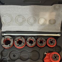 1/2 in. to 2 in. 12-R Manual Exposed Ratchet NPT Pipe Threading Set (6 Die Heads, Alloy Dies, Ratchet/Handle + Case)