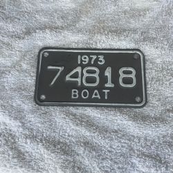 1973 Boat Plate 