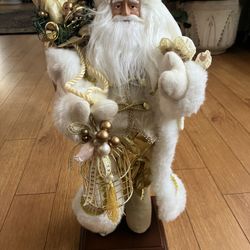White And Gold Santa Claus