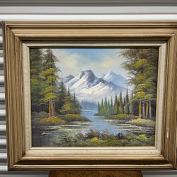Vintage Mountain Scenic Art Signed By Sargent