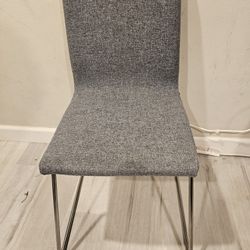 Grey with Chrome Legs Desk - Accent Chair
