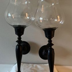 2 Wall Holder Candle With Glass