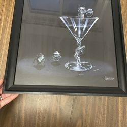 12x12 Martini Olive Gangster Framed Print 