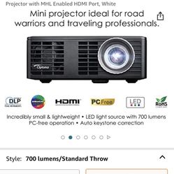 Brand New Optoma Portable Projector ML750