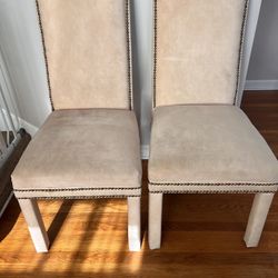 2 Beige Chairs 