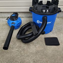 Vacmaster 12-gallon 5 peak HP wet/dry vacuum with detachable blower
