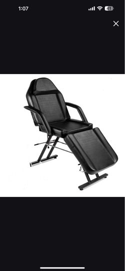 Black Adjustable Tattoo / Spa Treatment Chair