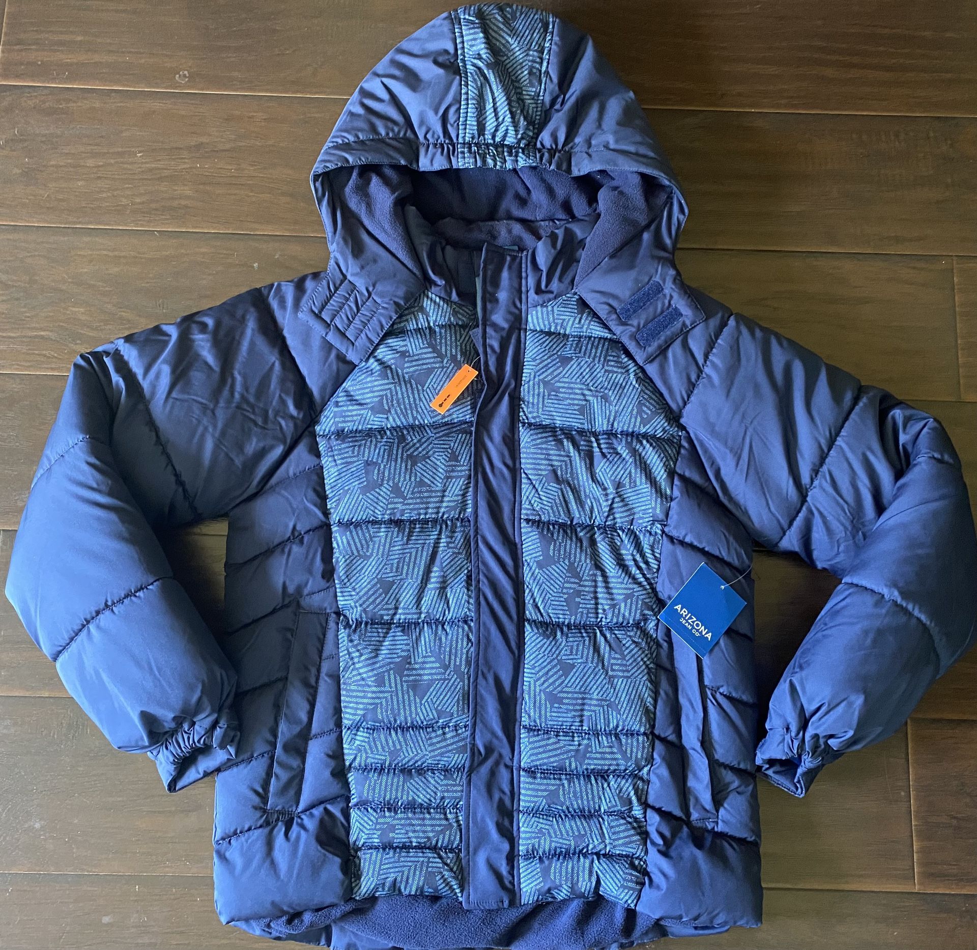 Arizona Water/Wind Resistant Hooded Insulated Boys Youth Jacket XL(18-20) Navy