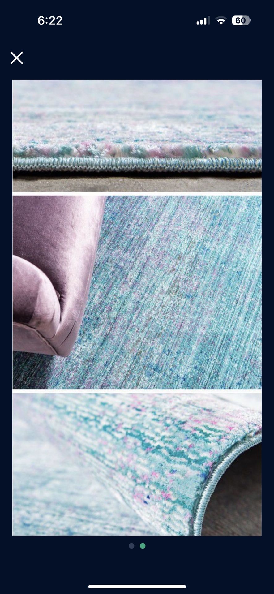 Gorgeous rug. Brand New Wrapped In Plastic. Never used. 6' x 6' Round. Price firm!