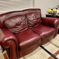 Leather Love Seat