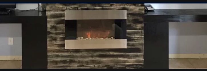 Allmar 36'' Wall Mount Electric Fireplace with Remote