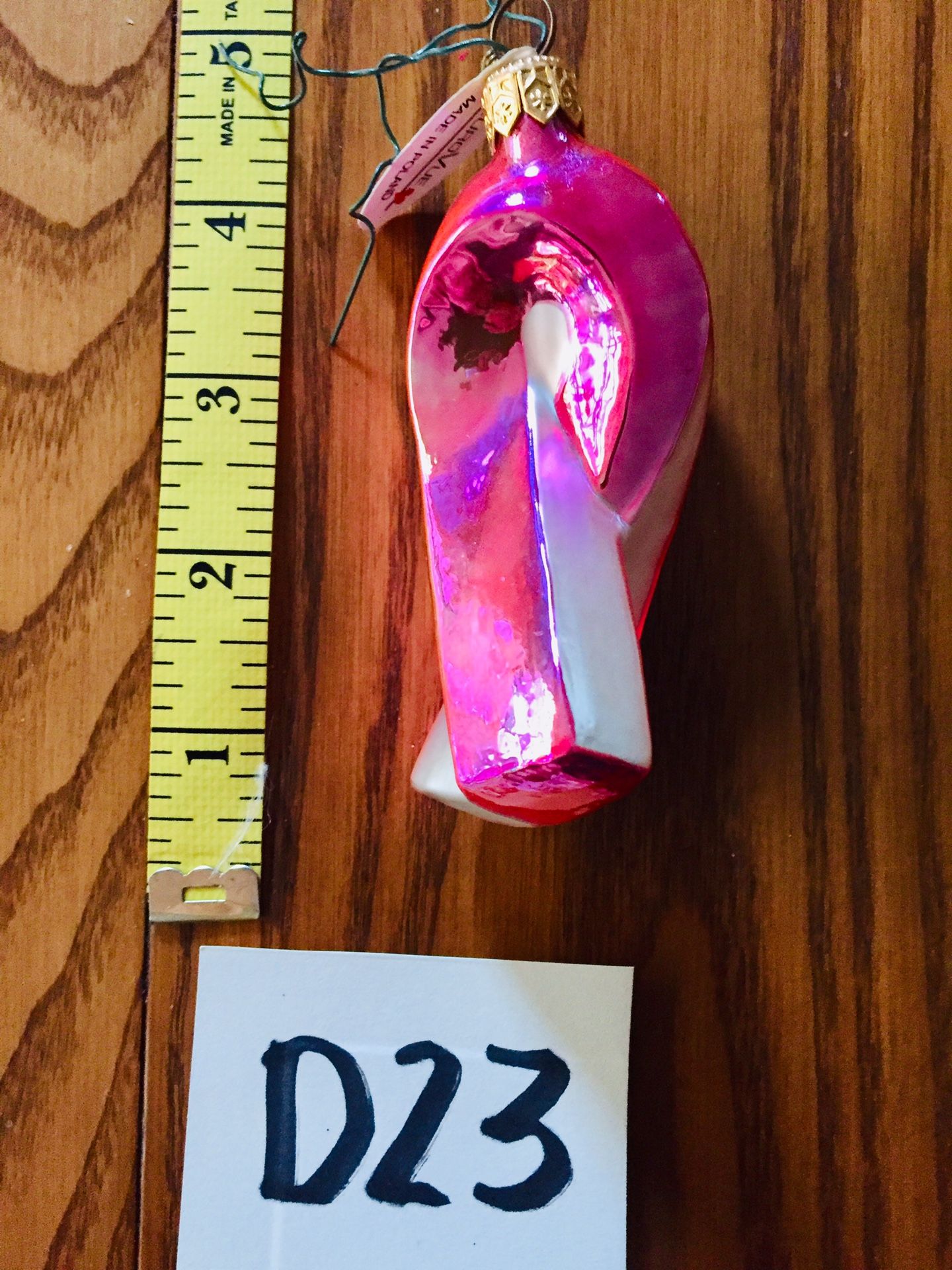 Christmas ornament breast cancer ribbon