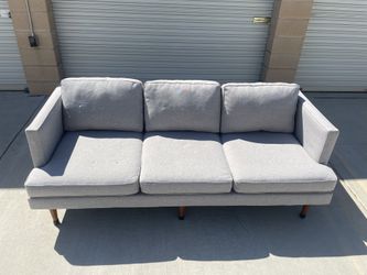 *Free Delivery* Modern Gray West Elm Couch Sofa 3 Seater
