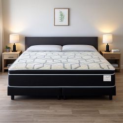 King Size Pillow Top Mattress – 14” Thick | ✨ Brand New from Factory | Excellent Comfort | Also in Twin, Full & Queen | 🚚 Same-Day Delivery