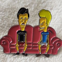 Beavis And Butt-Head Pin Brooch 1.2"×1.6" Enamel, New