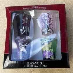 Disney Nightmare Before Christmas Halloween Mini Glasses Set SHOT GLASS