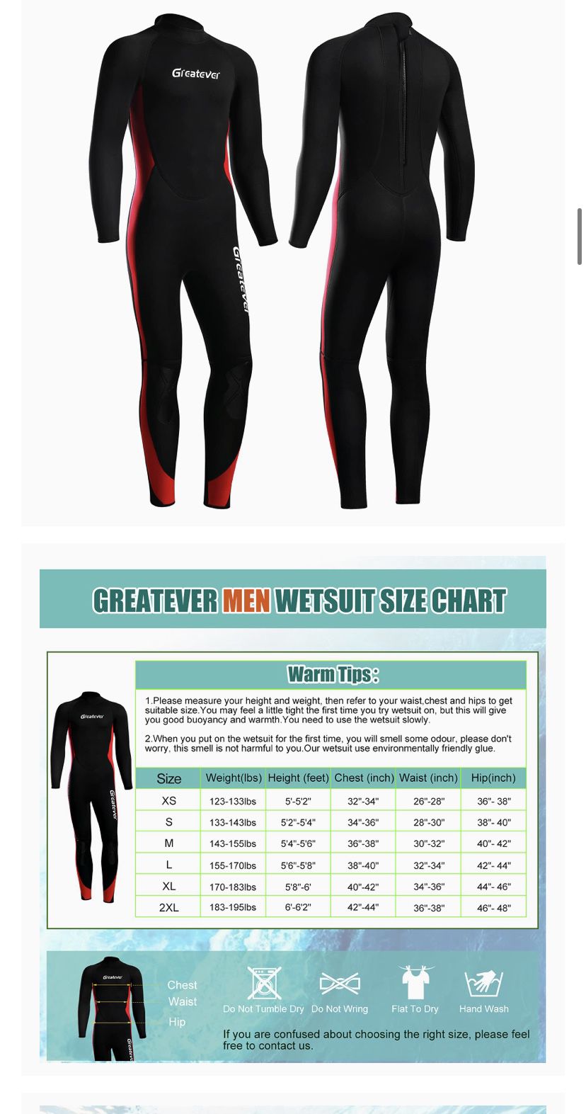 Wetsuit for Men Women,3mm Neoprene Full Body Keep Warm Long Sleeve Back Zip Full Scuba Diving Suit UV Protection,for Surfing Snorkeling Kayaking Water