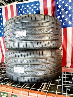 🇺🇸 2 GREAT USED TIRES 315/30R21 PIRELLI CINTURATTO P7 ALL SEASON GRAND TOURING USED TIRES DRIVEN ONCE 315 30 21