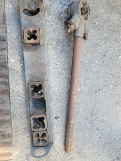 Vintage Craftsman Square Die Pipe Threader Set Guides