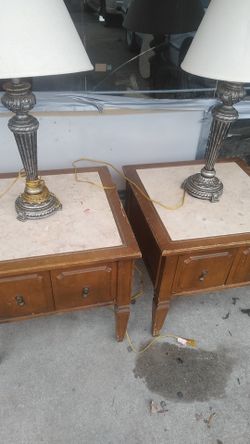 2 modern end tables