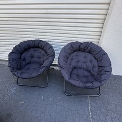 Costco Urban Lounge 37" Oversized Saucer Chairs, Black