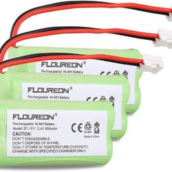 Floureon Uniden BT - 1011 Battery A 2.4V 900mAh Ni - MH Fruit Green - 4 pack