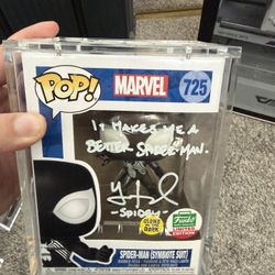 Spider-Man Symbiote Suit Funko Pop Signed 