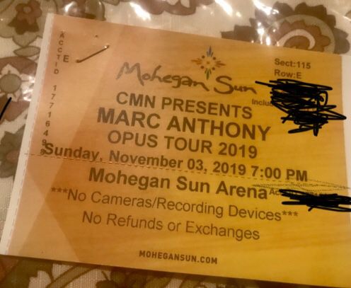 Marc Anthony tickets 2 two / 2 DOS taquillas. 11/3/19
