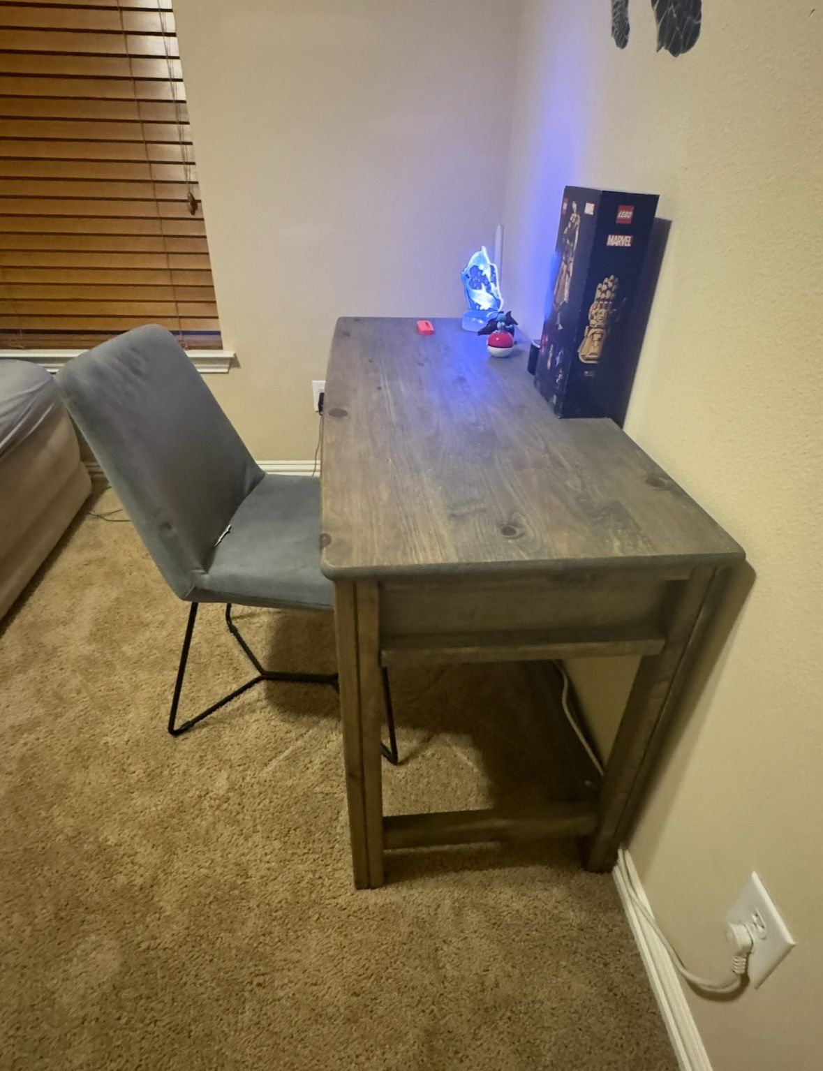 Wood Desk and Chair