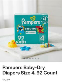 Pampers Baby-Dry Diapers Size 4, 92 Count